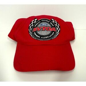 Ford SVTOA Special Vehicle Team Owners Association Red Strapback Hat Cap Otto